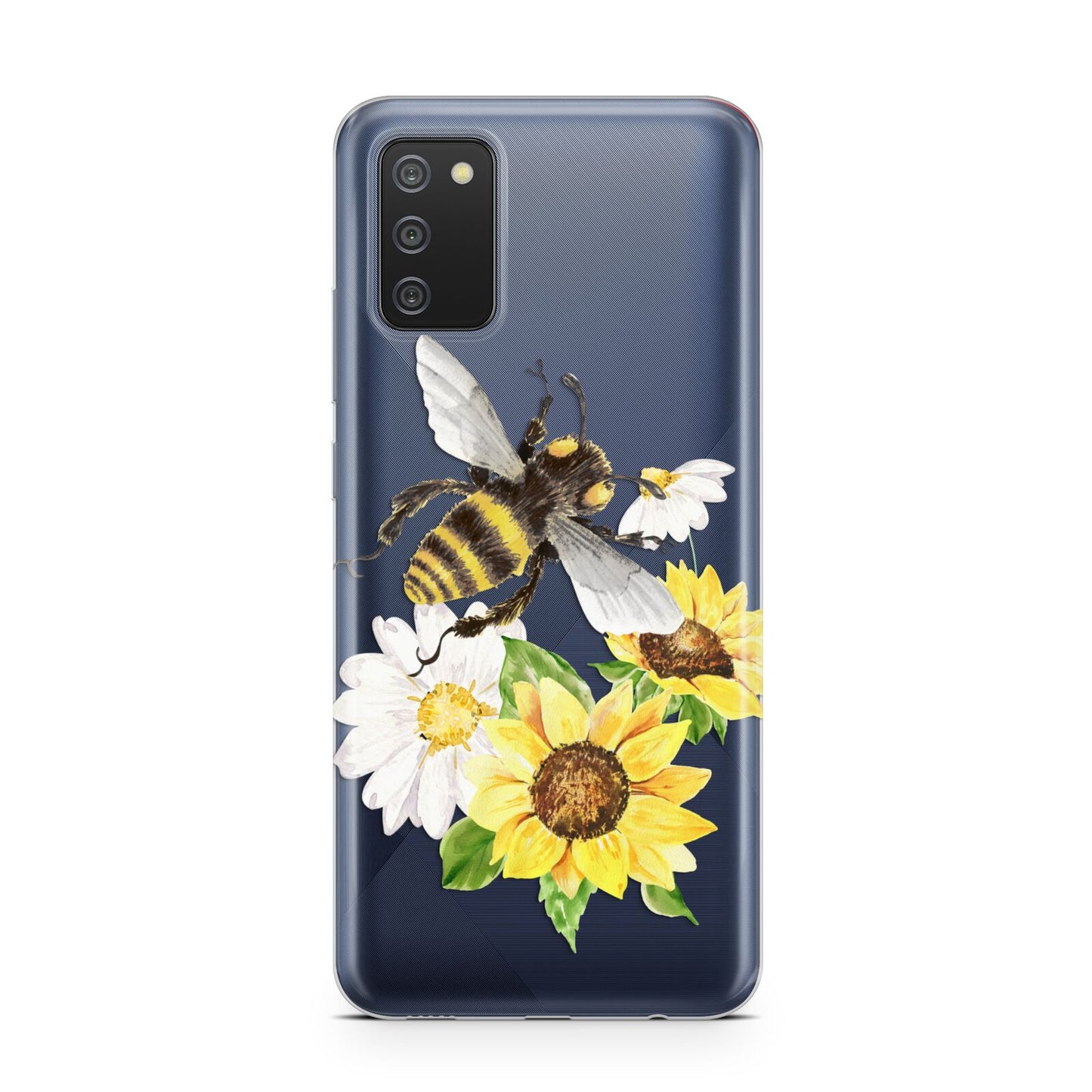 Watercolour Bee and Sunflowers Samsung A02s Case