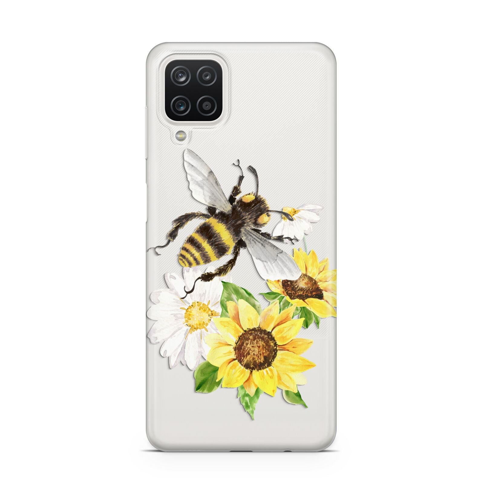 Watercolour Bee and Sunflowers Samsung A12 Case