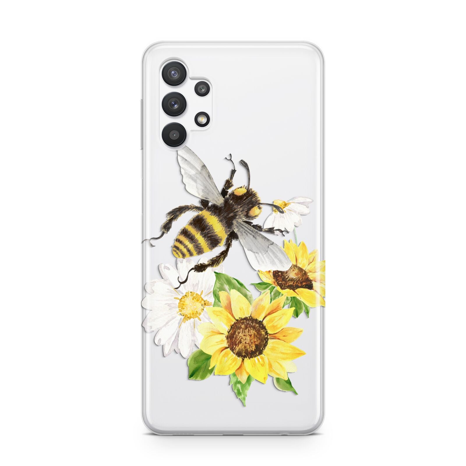 Watercolour Bee and Sunflowers Samsung A32 5G Case