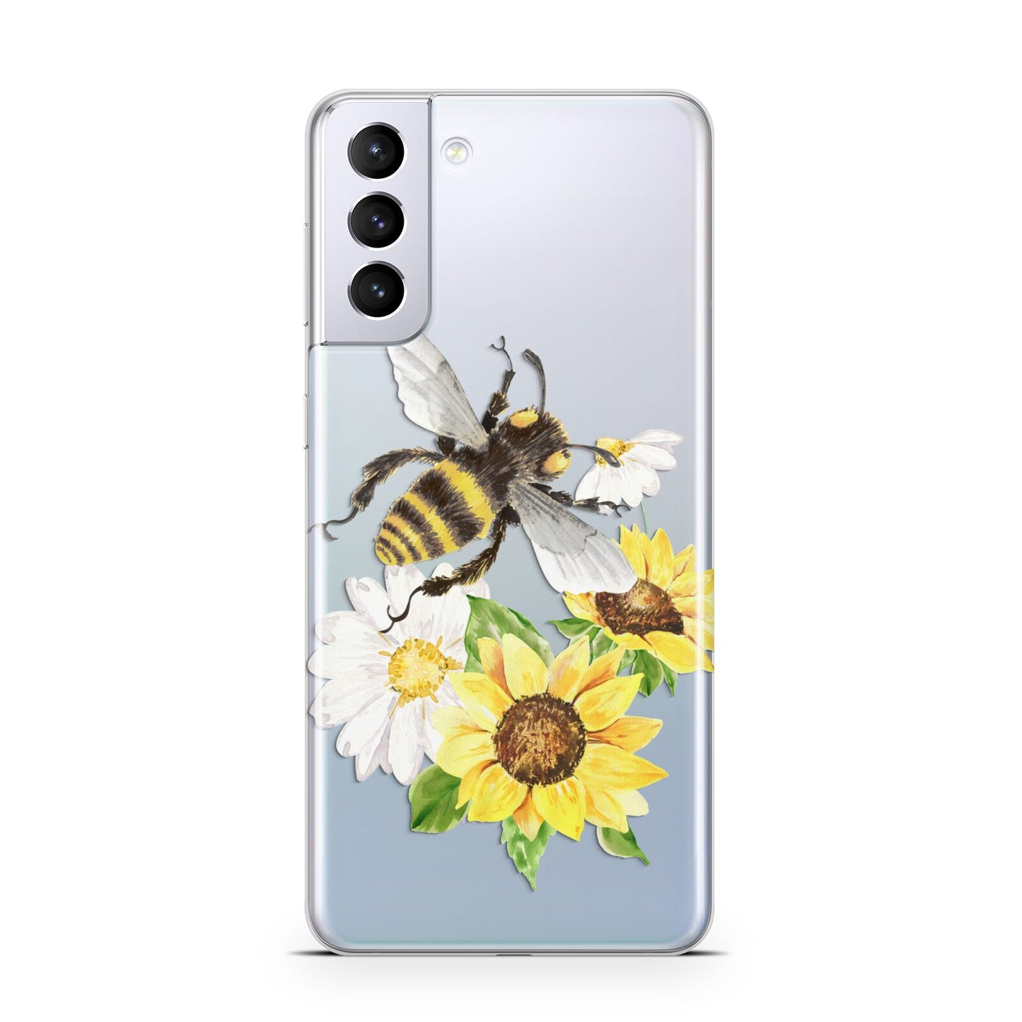 Watercolour Bee and Sunflowers Samsung S21 Plus Case