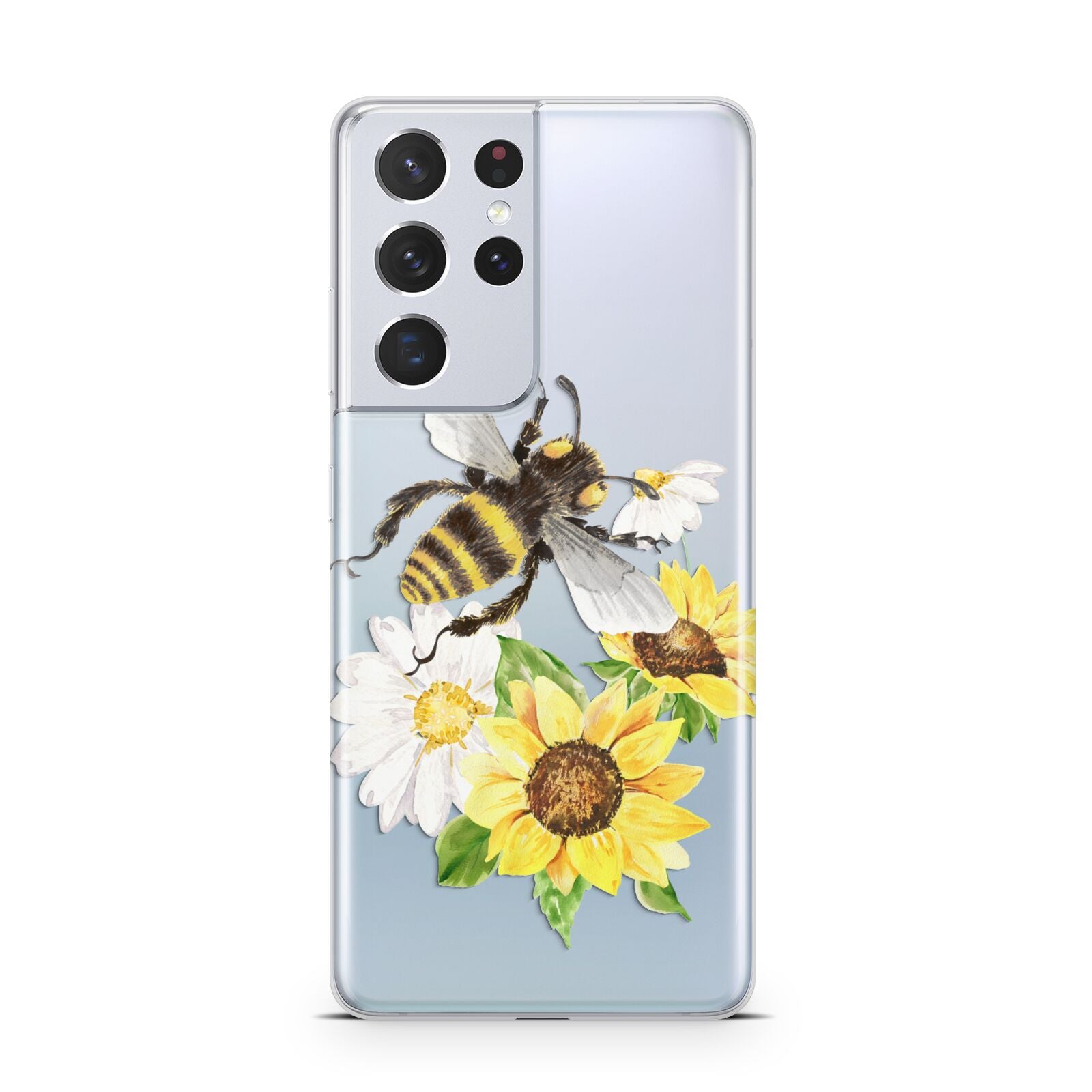 Watercolour Bee and Sunflowers Samsung S21 Ultra Case