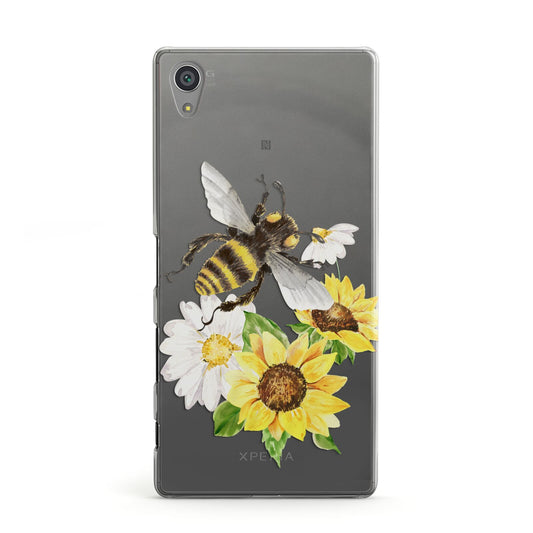 Watercolour Bee and Sunflowers Sony Xperia Case