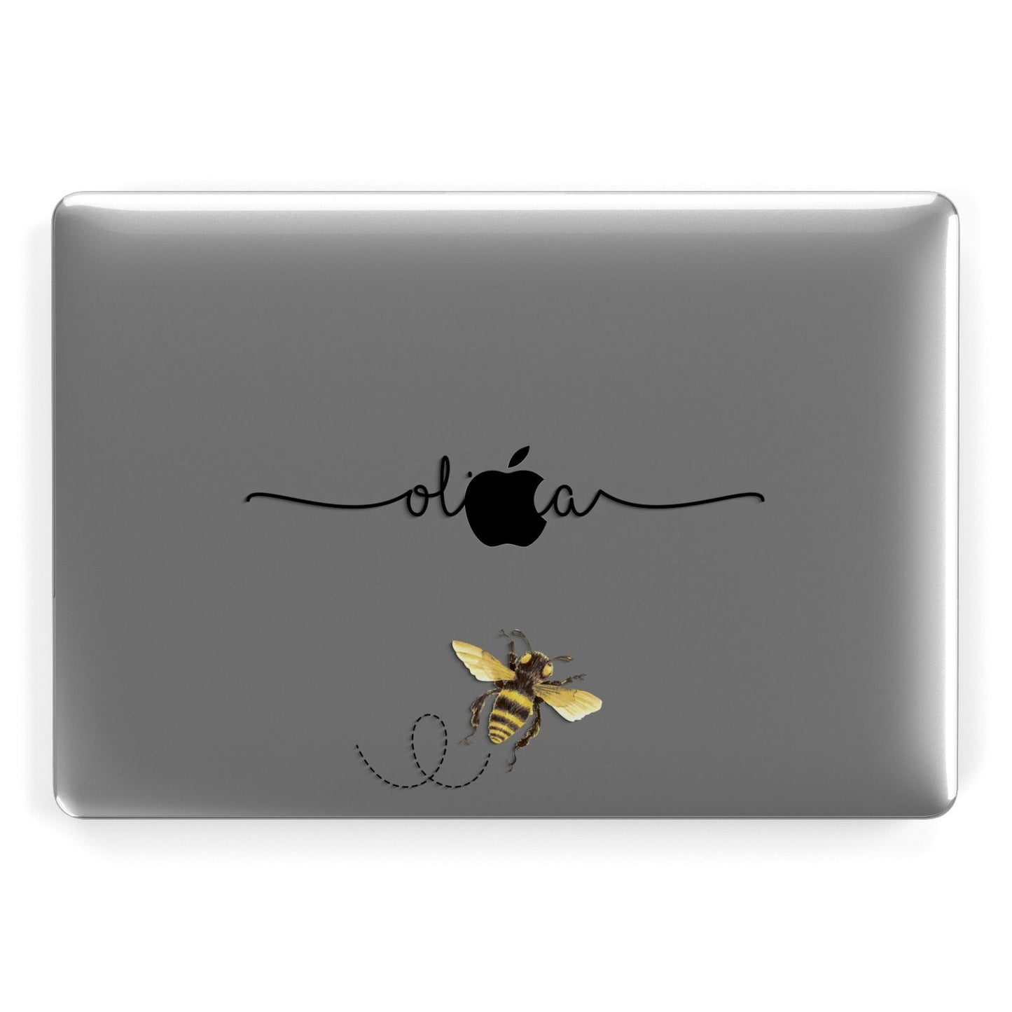 Watercolour Bee with Name Apple MacBook Case