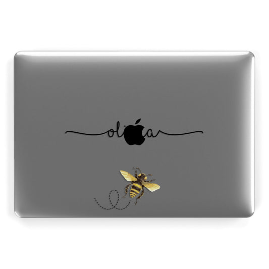 Watercolour Bee with Name Apple MacBook Case