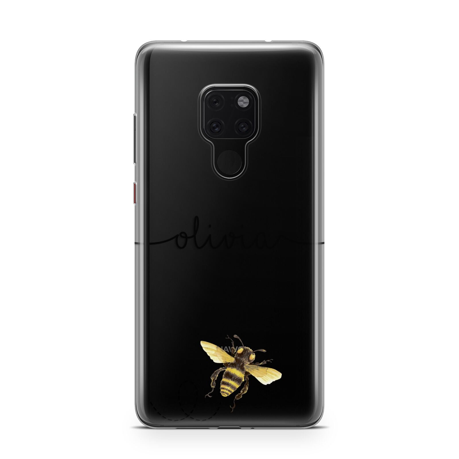 Watercolour Bee with Name Huawei Mate 20 Phone Case