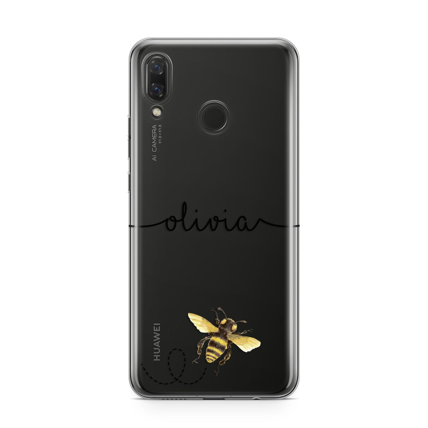 Watercolour Bee with Name Huawei Nova 3 Phone Case