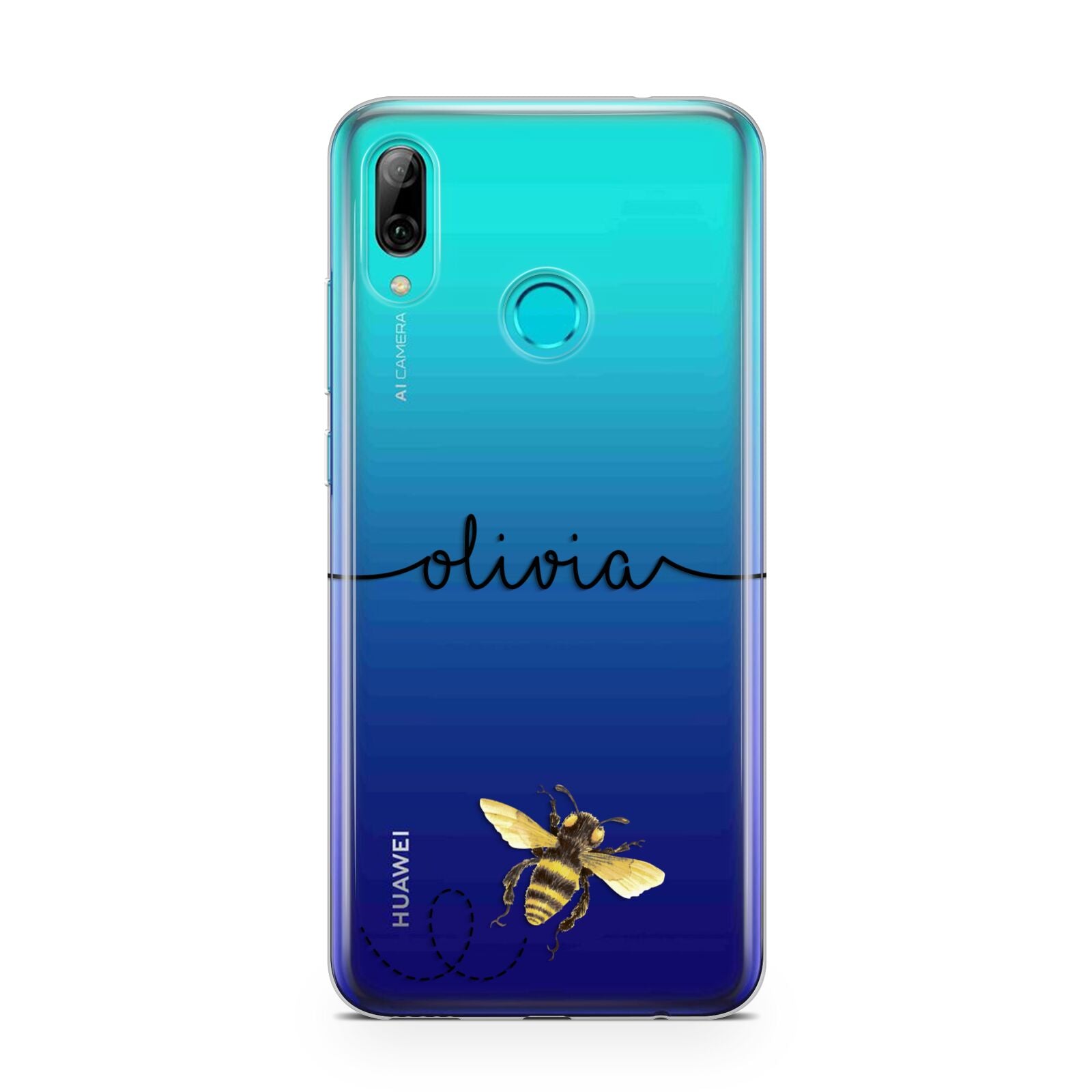 Watercolour Bee with Name Huawei P Smart 2019 Case