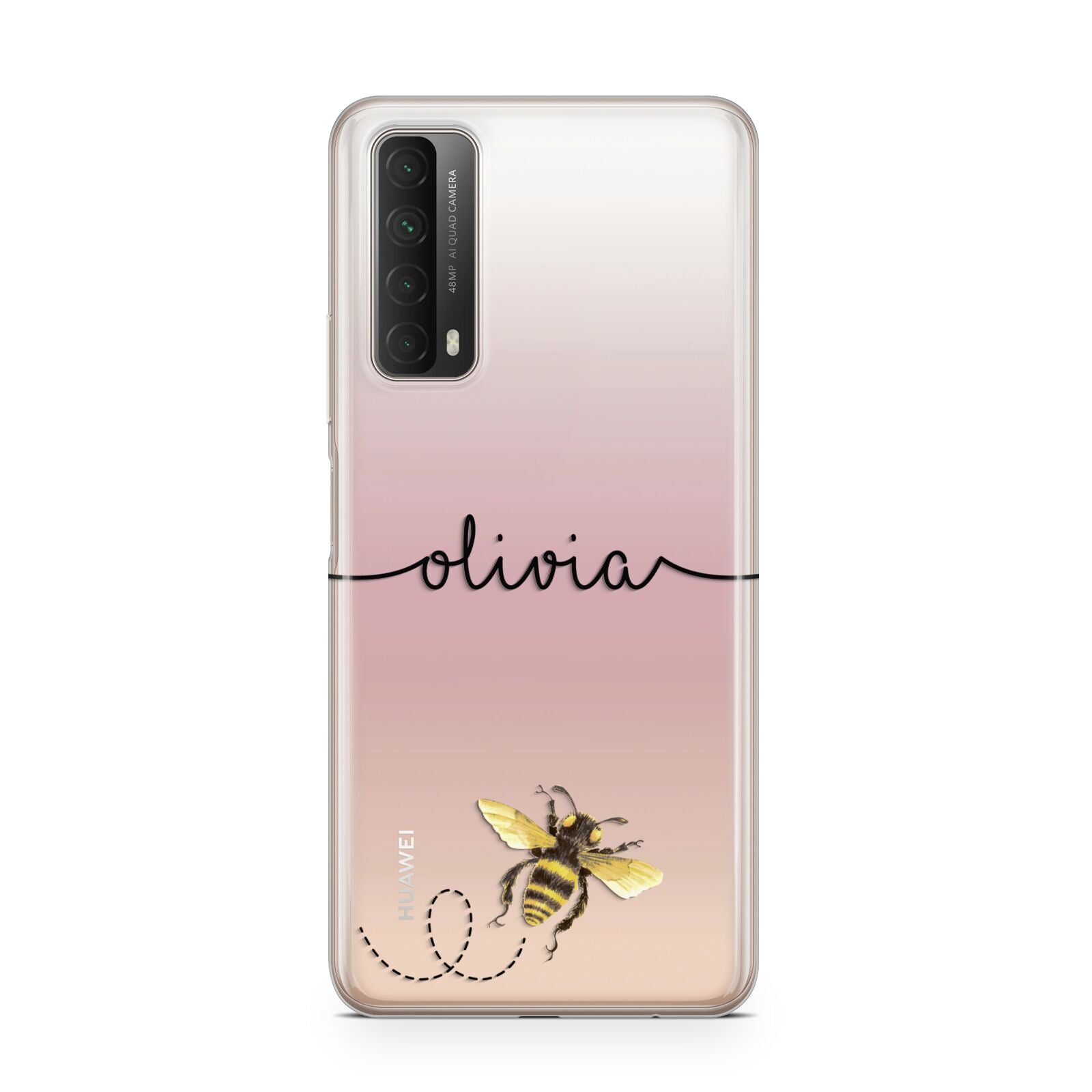 Watercolour Bee with Name Huawei P Smart 2021