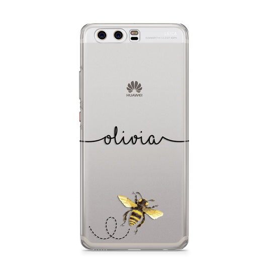 Watercolour Bee with Name Huawei P10 Phone Case