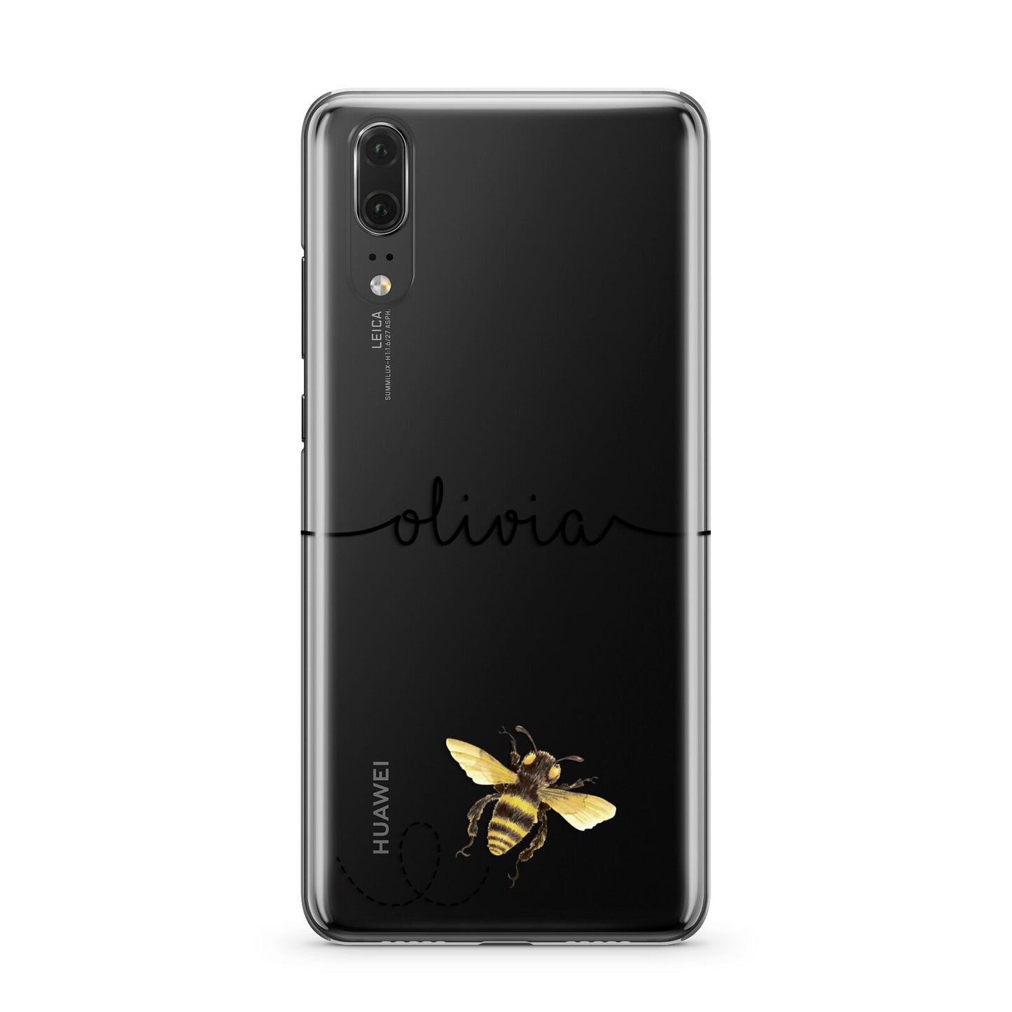 Watercolour Bee with Name Huawei P20 Phone Case