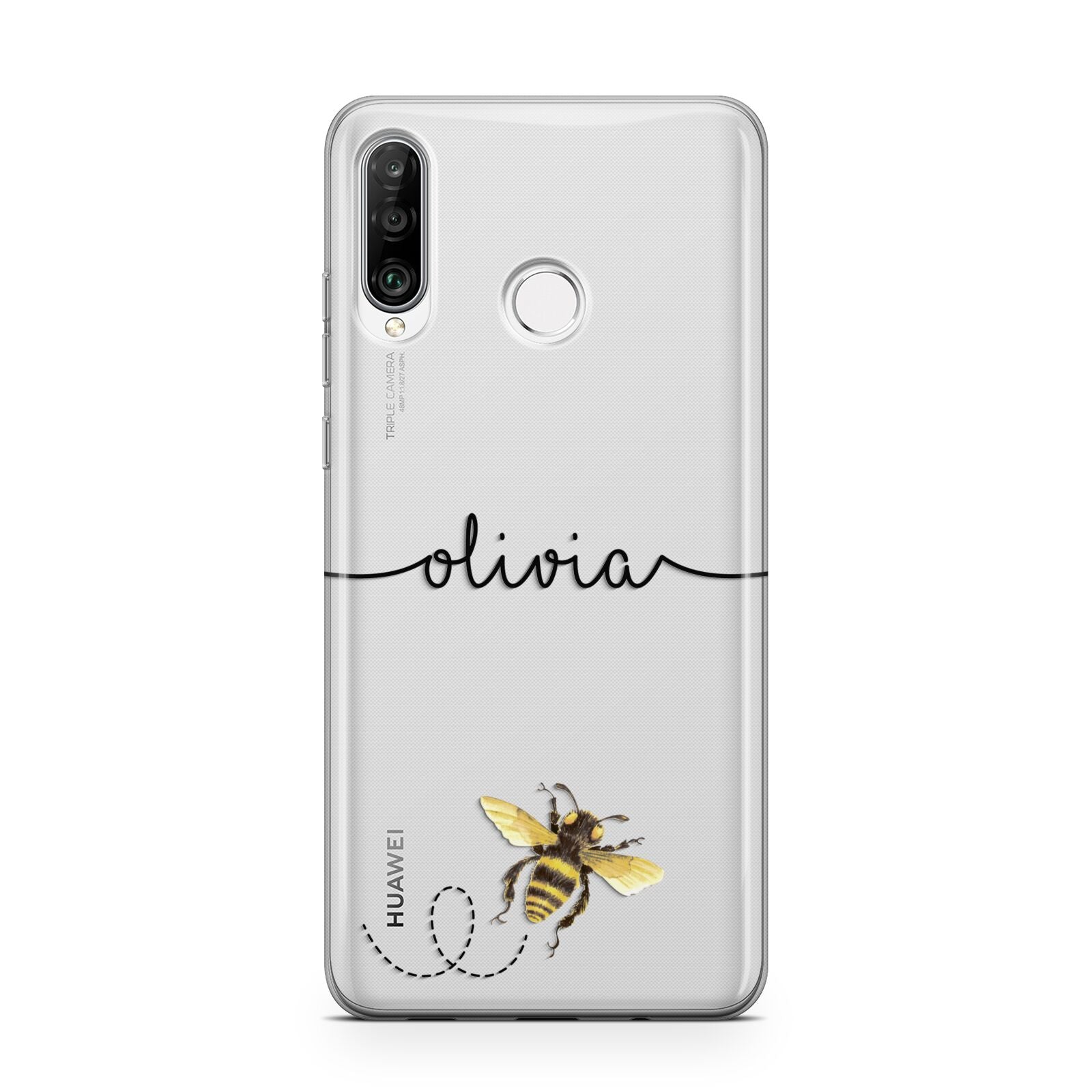 Watercolour Bee with Name Huawei P30 Lite Phone Case