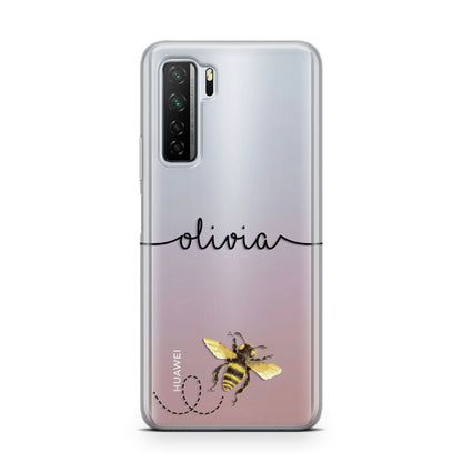 Watercolour Bee with Name Huawei P40 Lite 5G Phone Case