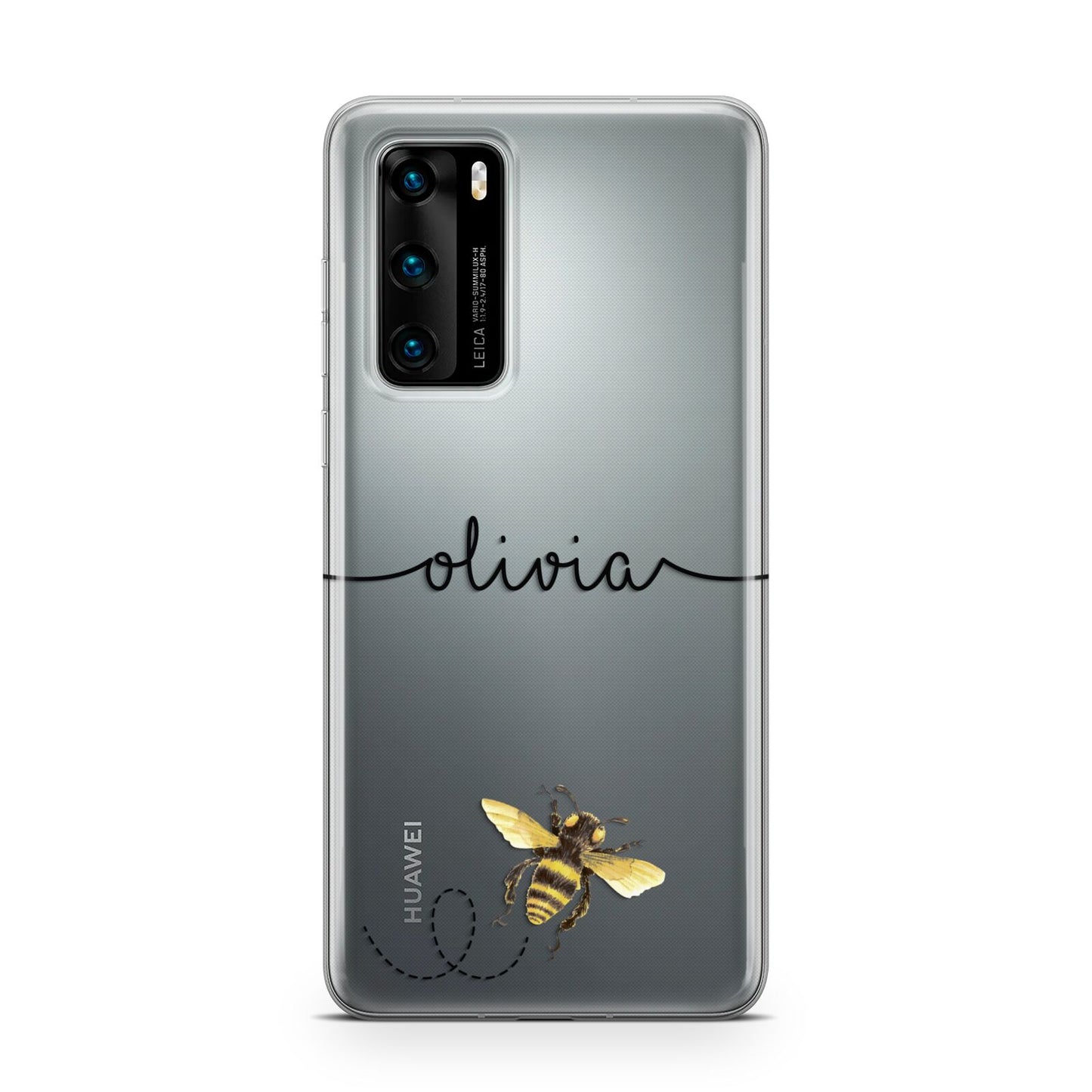 Watercolour Bee with Name Huawei P40 Phone Case