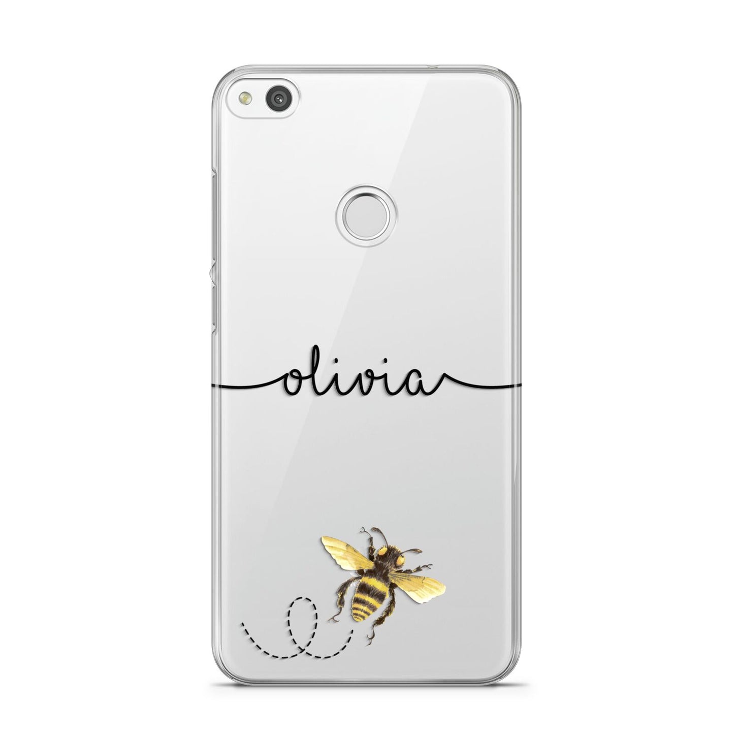 Watercolour Bee with Name Huawei P8 Lite Case