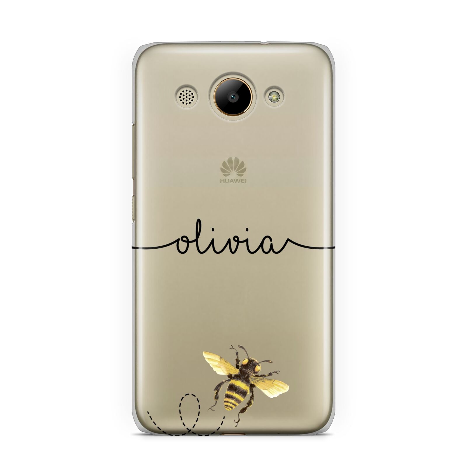 Watercolour Bee with Name Huawei Y3 2017