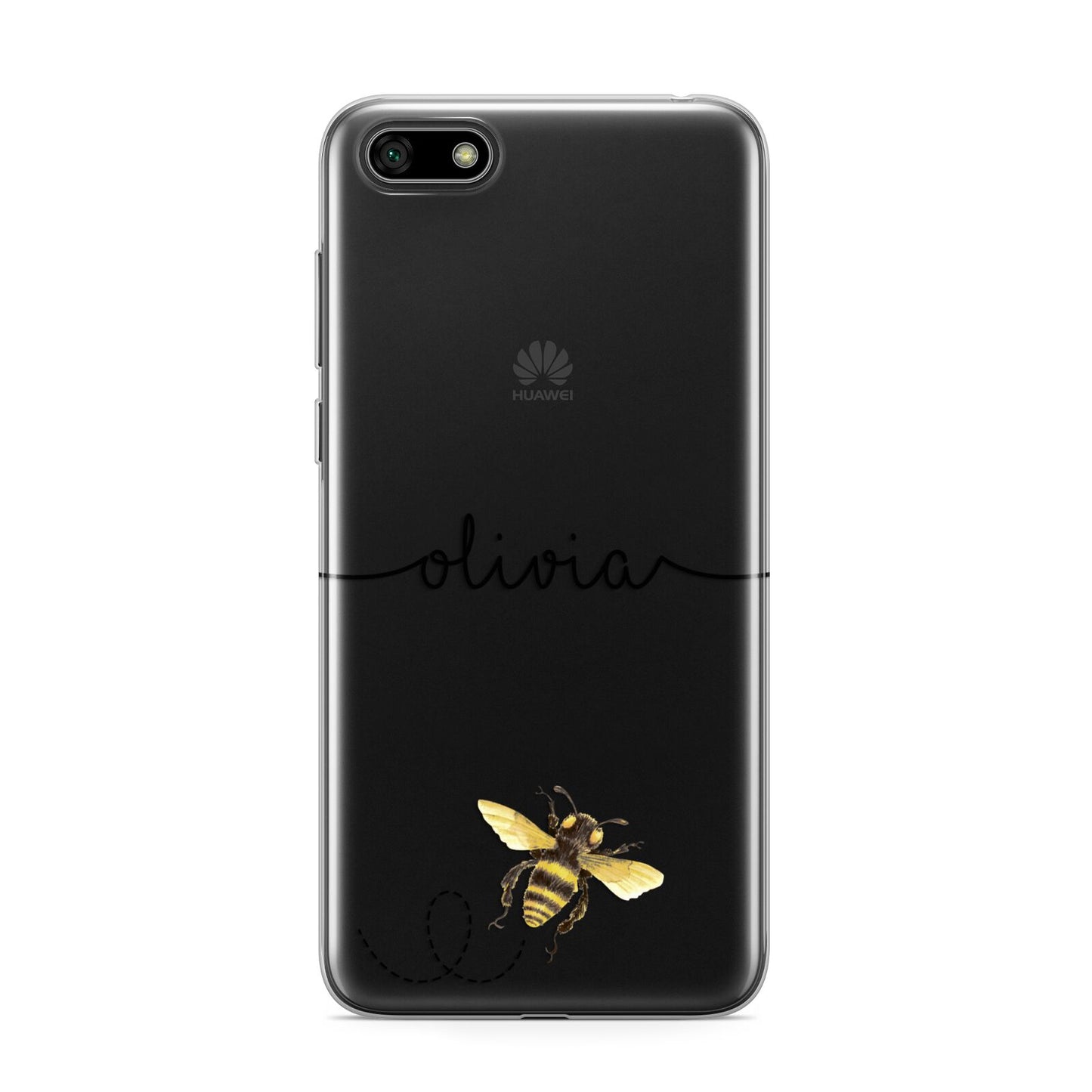 Watercolour Bee with Name Huawei Y5 Prime 2018 Phone Case