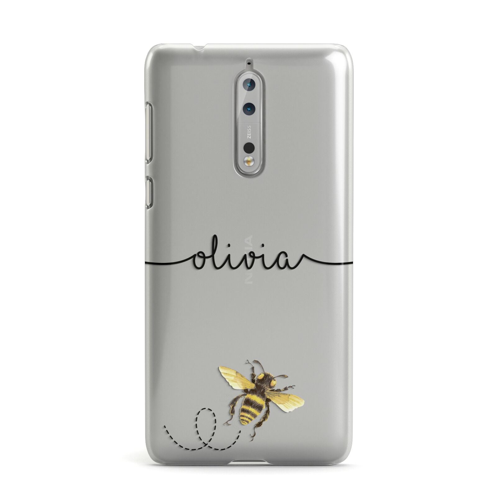 Watercolour Bee with Name Nokia Case