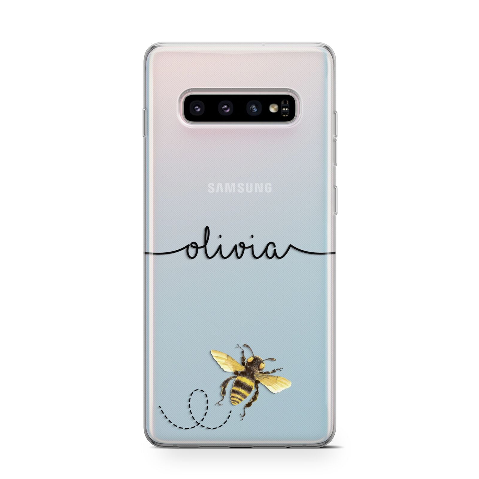 Watercolour Bee with Name Protective Samsung Galaxy Case