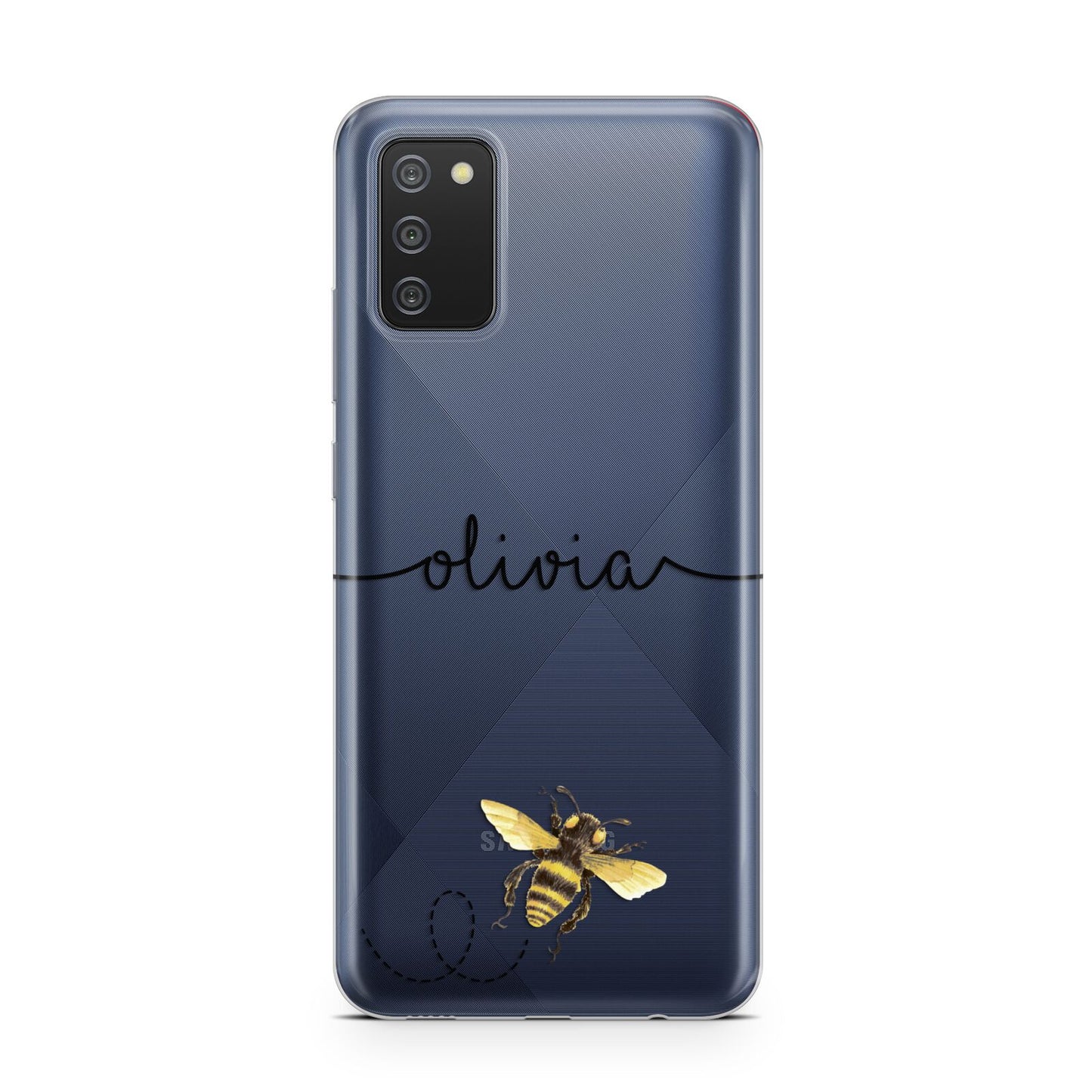 Watercolour Bee with Name Samsung A02s Case