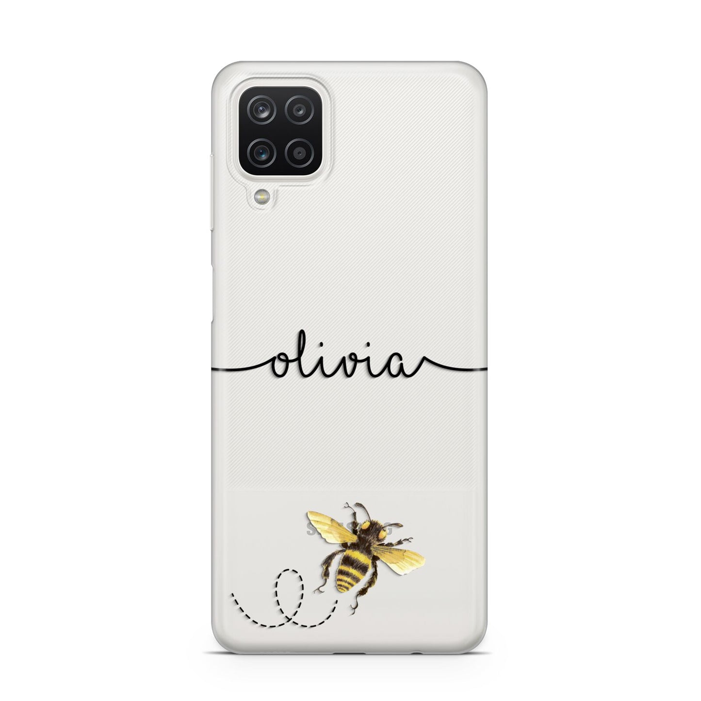 Watercolour Bee with Name Samsung A12 Case