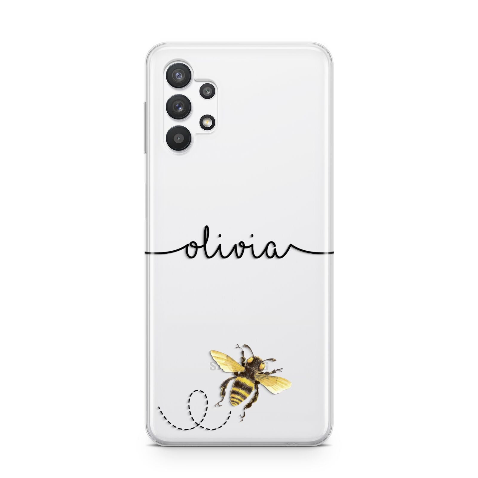 Watercolour Bee with Name Samsung A32 5G Case