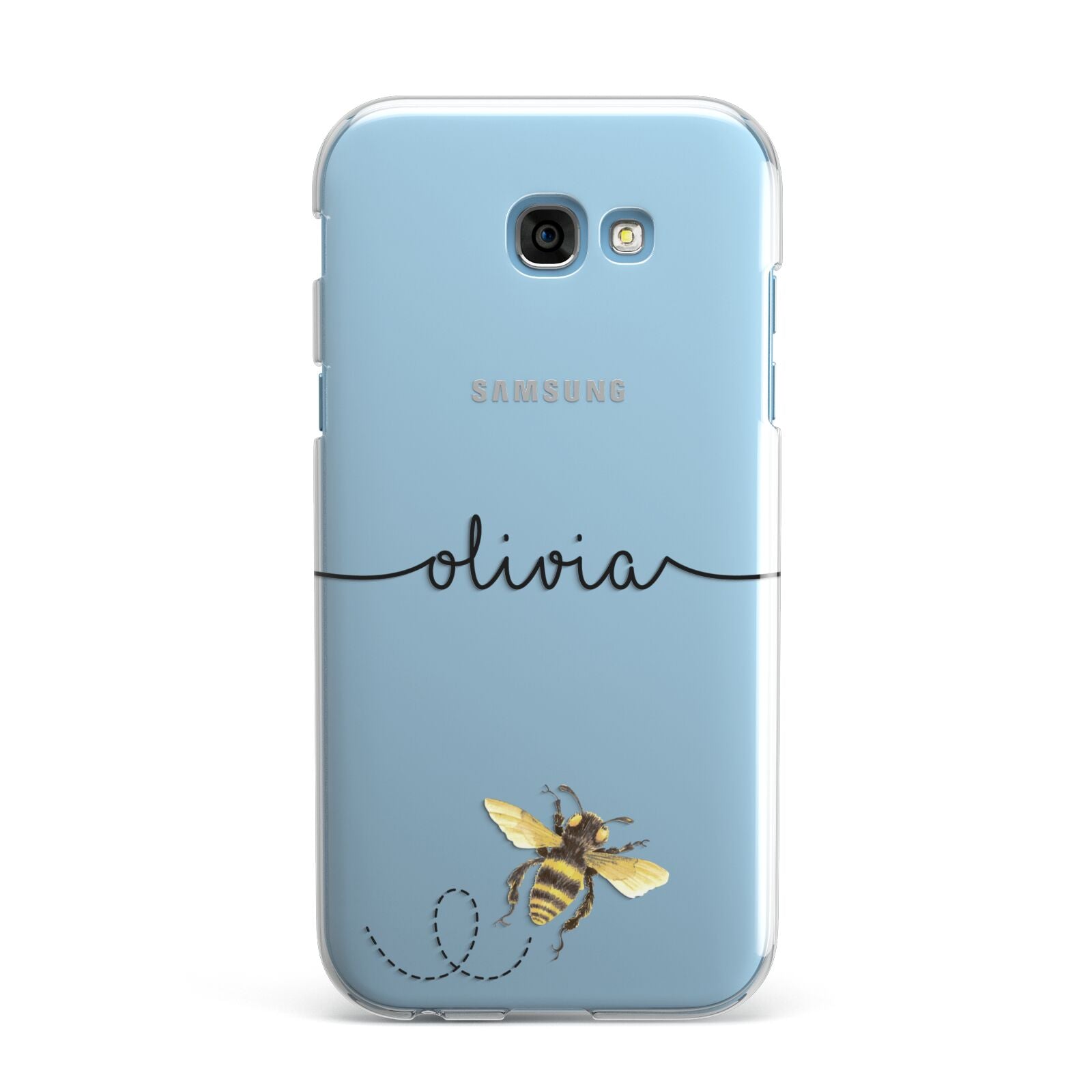 Watercolour Bee with Name Samsung Galaxy A7 2017 Case