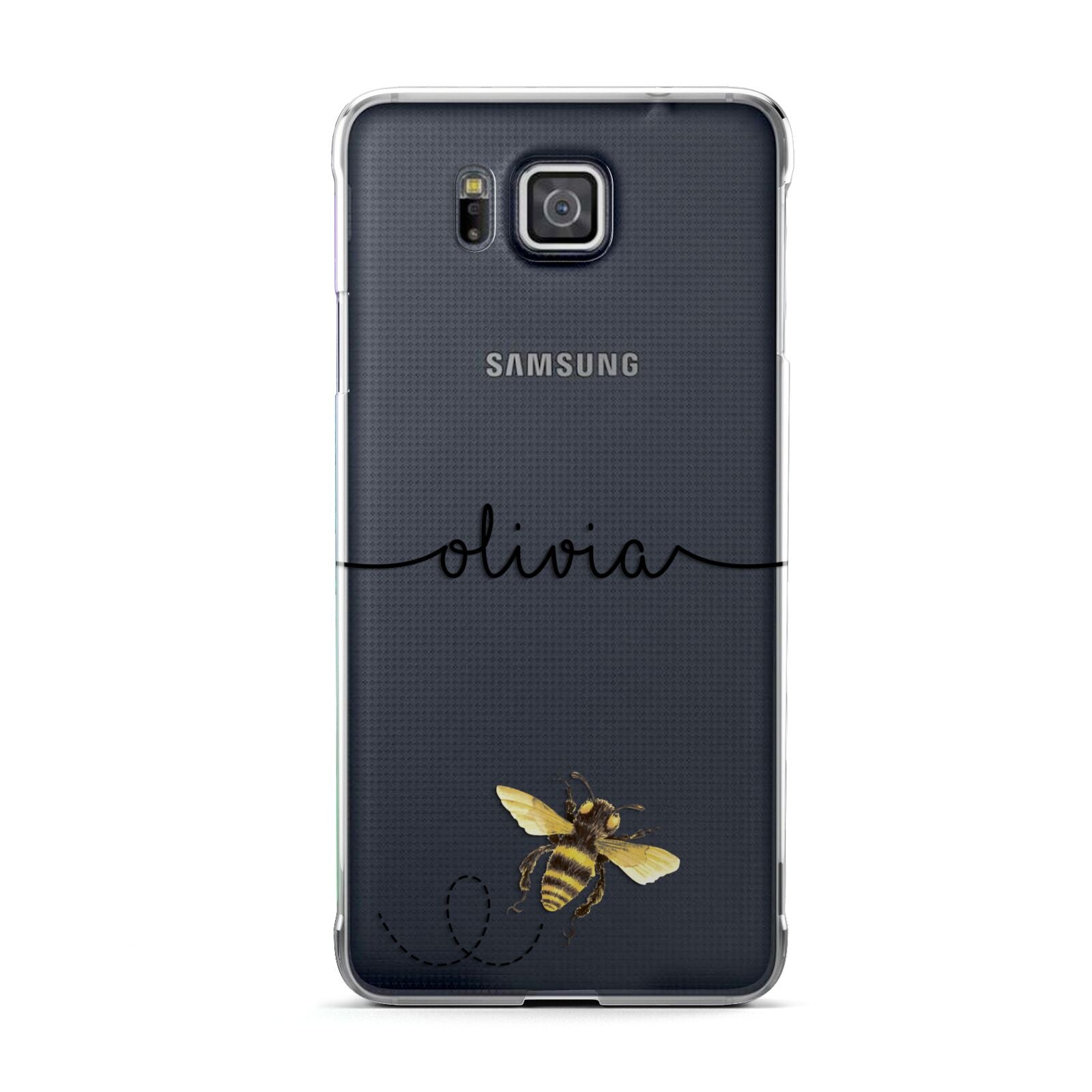 Watercolour Bee with Name Samsung Galaxy Alpha Case