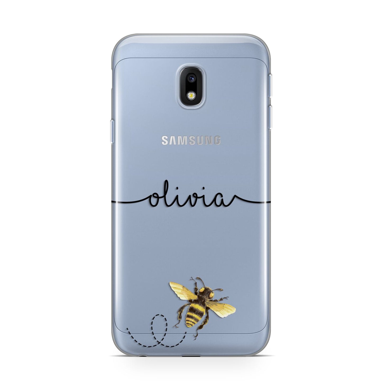 Watercolour Bee with Name Samsung Galaxy J3 2017 Case