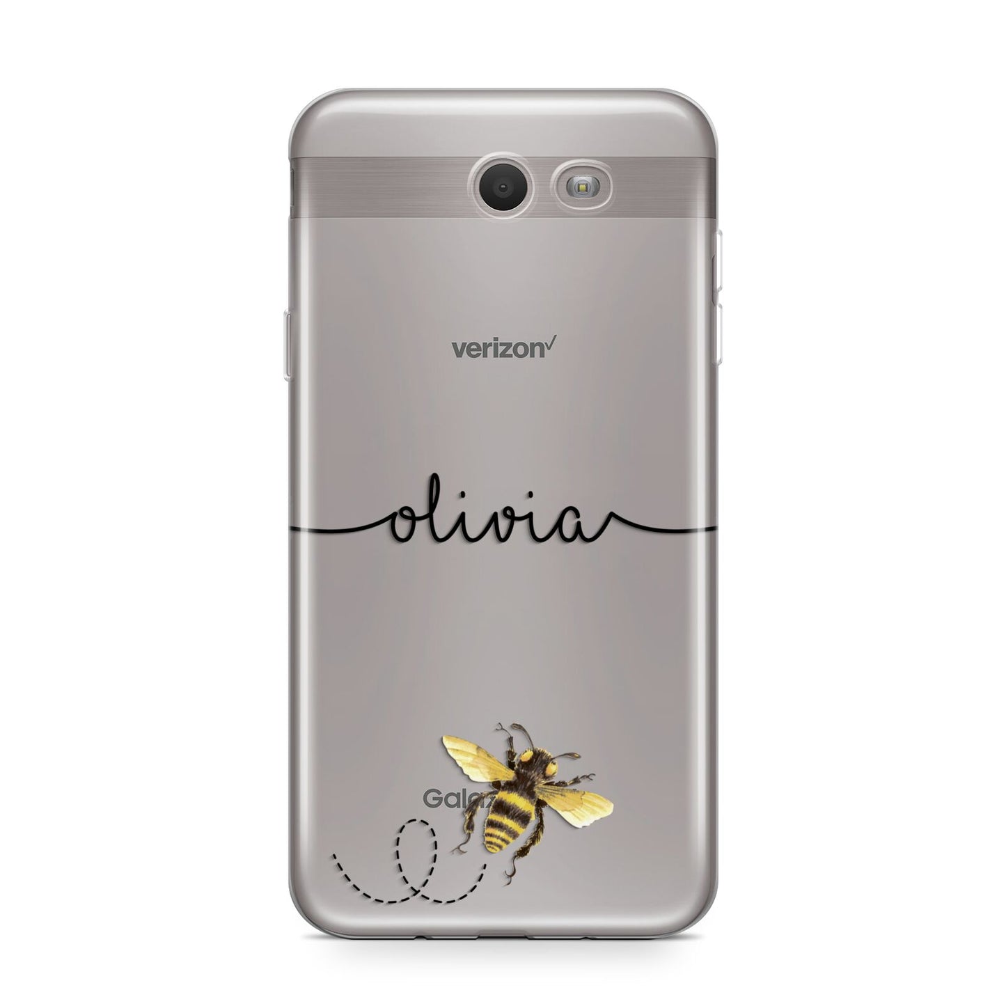 Watercolour Bee with Name Samsung Galaxy J7 2017 Case