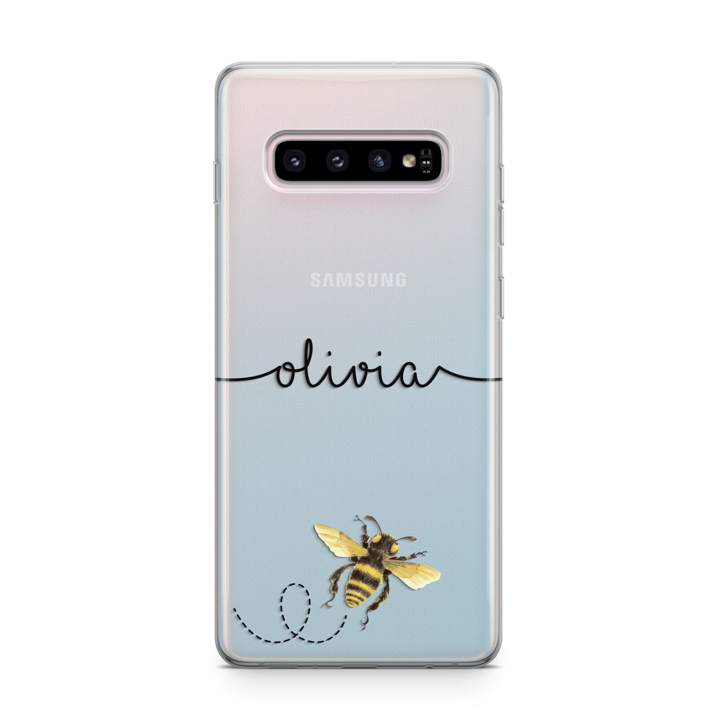 Watercolour Bee with Name Samsung Galaxy S10 Plus Case