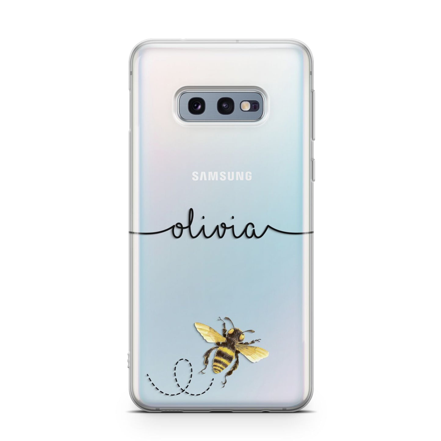 Watercolour Bee with Name Samsung Galaxy S10E Case