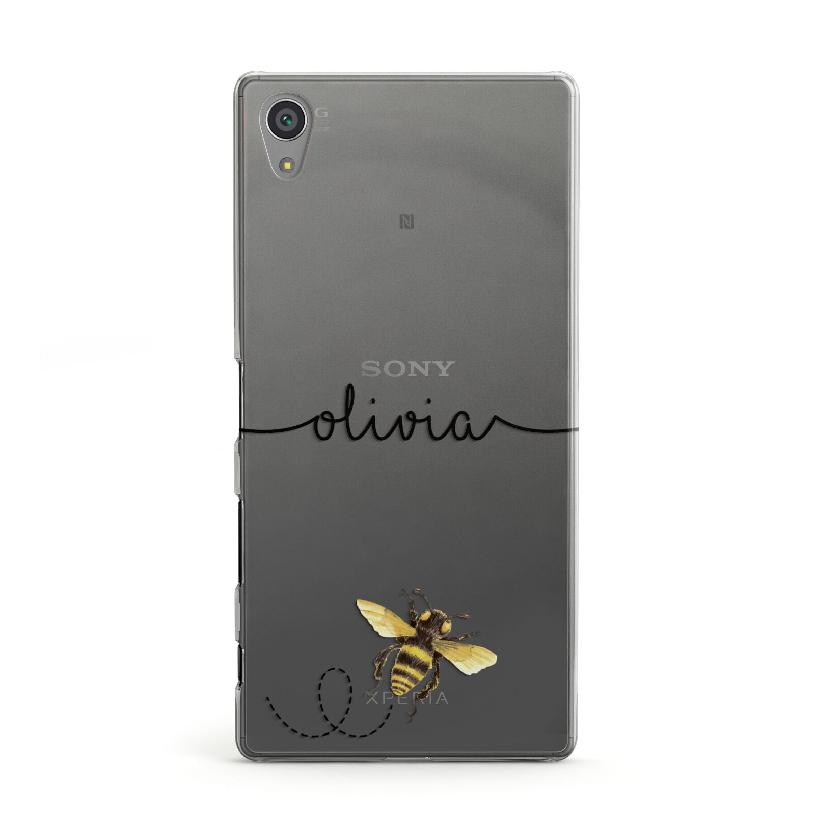 Watercolour Bee with Name Sony Xperia Case