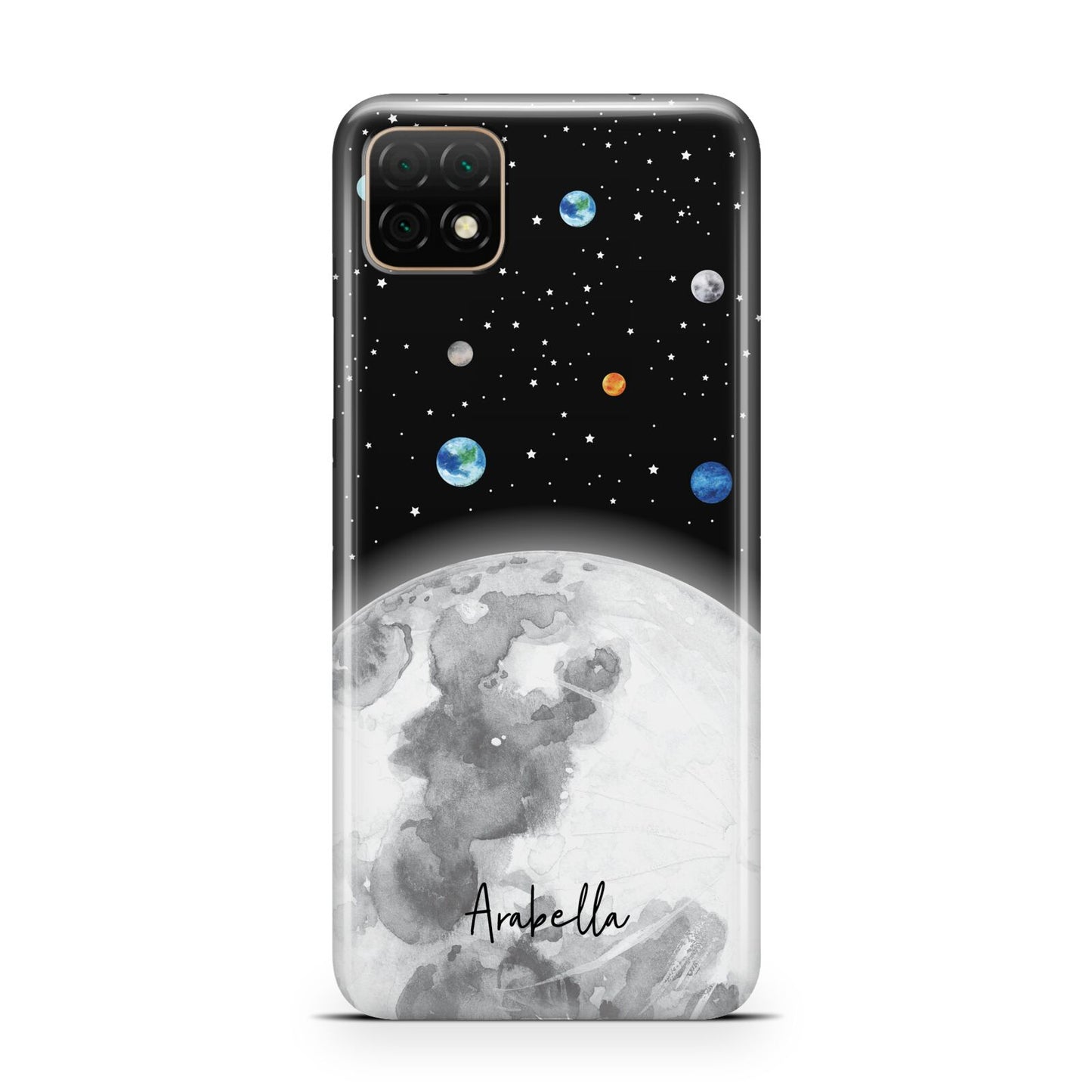 Watercolour Close up Moon with Name Huawei Enjoy 20 Phone Case