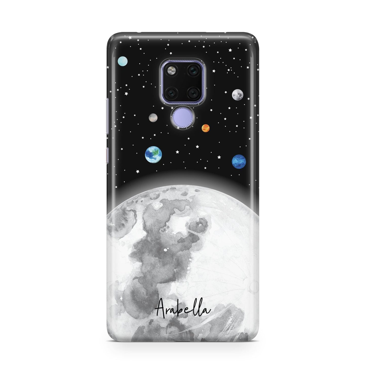 Watercolour Close up Moon with Name Huawei Mate 20X Phone Case