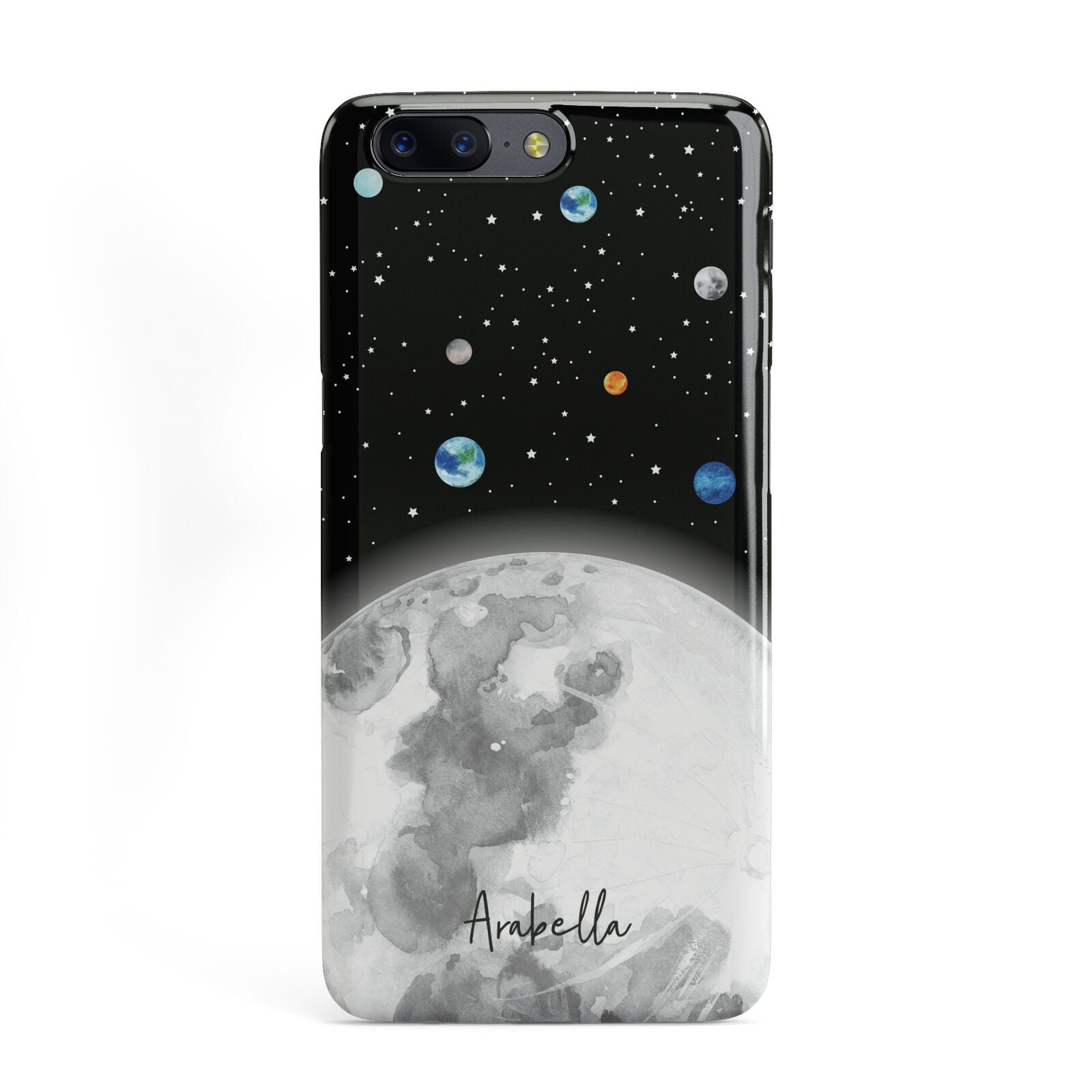 Watercolour Close up Moon with Name OnePlus Case