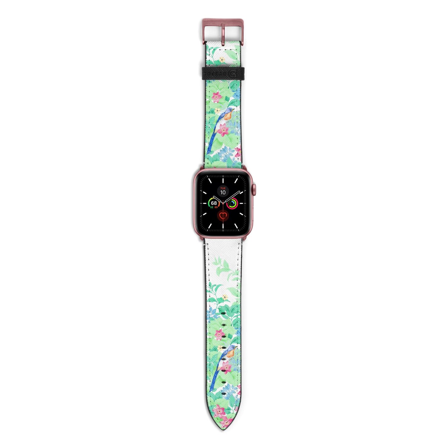 Watercolour Floral Apple Watch Strap with Rose Gold Hardware