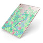 Watercolour Floral Apple iPad Case on Rose Gold iPad Side View