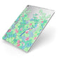 Watercolour Floral Apple iPad Case on Silver iPad Side View