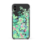 Watercolour Floral Apple iPhone Xs Max Impact Case Black Edge on Black Phone