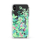 Watercolour Floral Apple iPhone Xs Max Impact Case White Edge on Black Phone