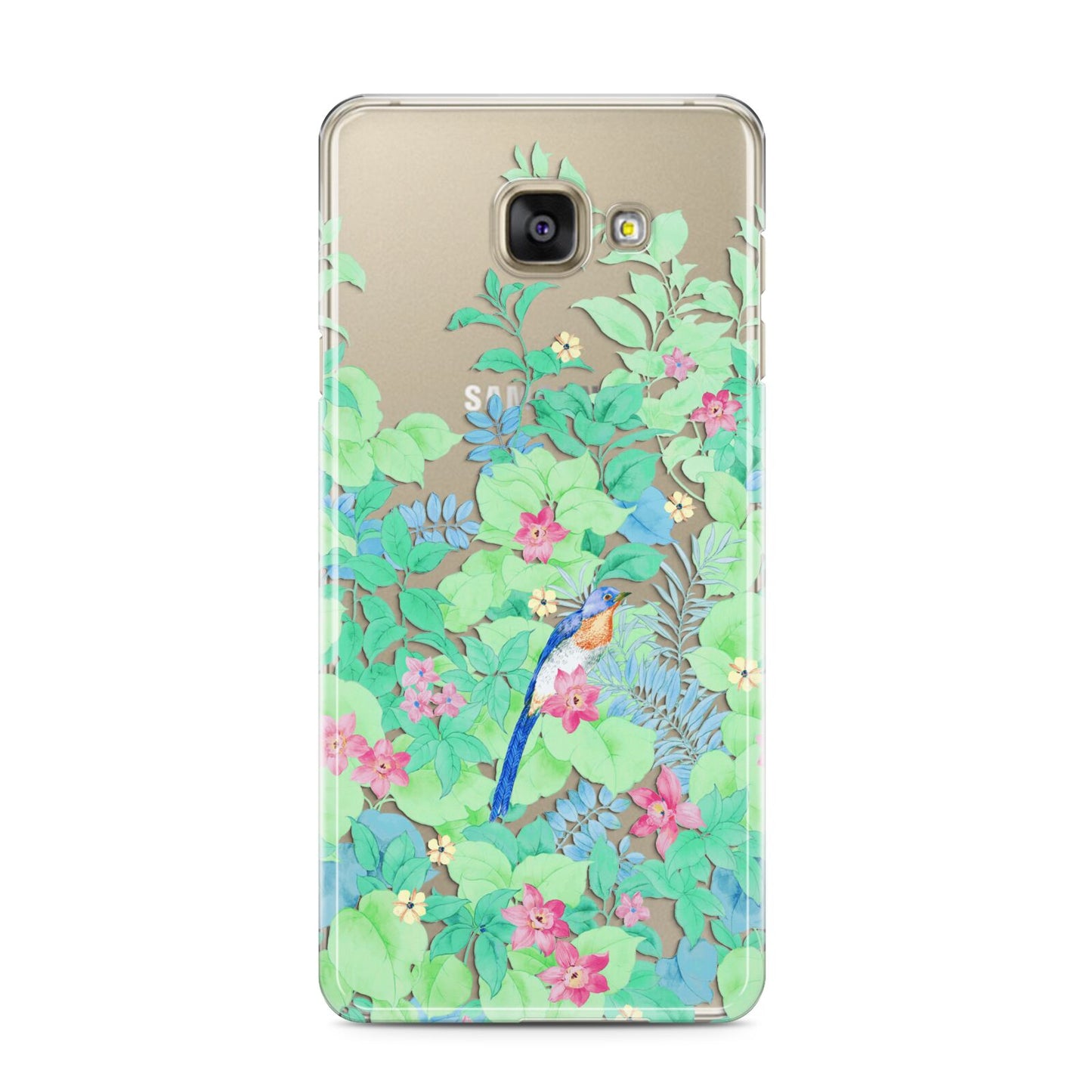 Watercolour Floral Samsung Galaxy A3 2016 Case on gold phone