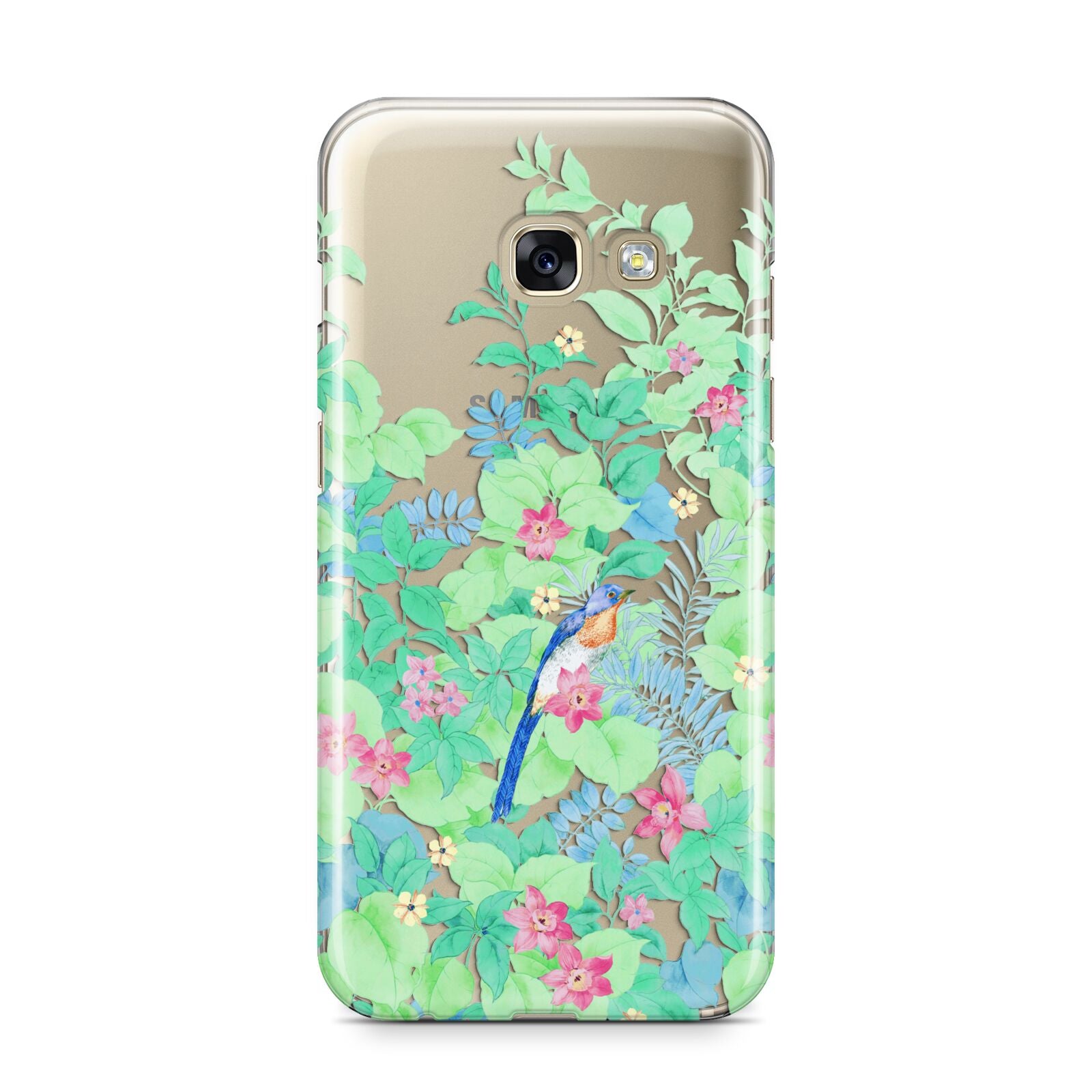 Watercolour Floral Samsung Galaxy A3 2017 Case on gold phone