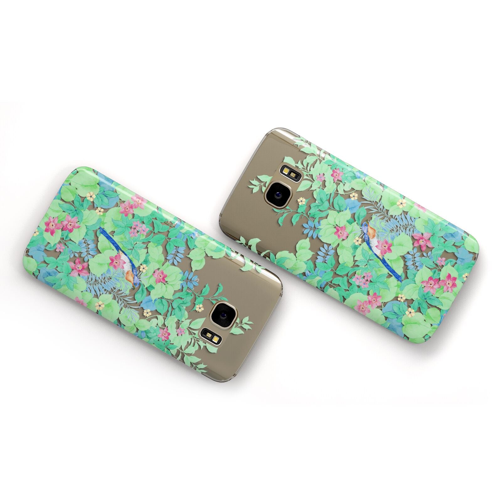 Watercolour Floral Samsung Galaxy Case Flat Overview