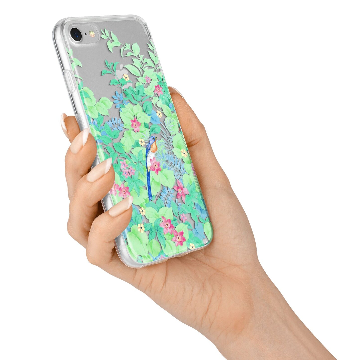 Watercolour Floral iPhone 7 Bumper Case on Silver iPhone Alternative Image