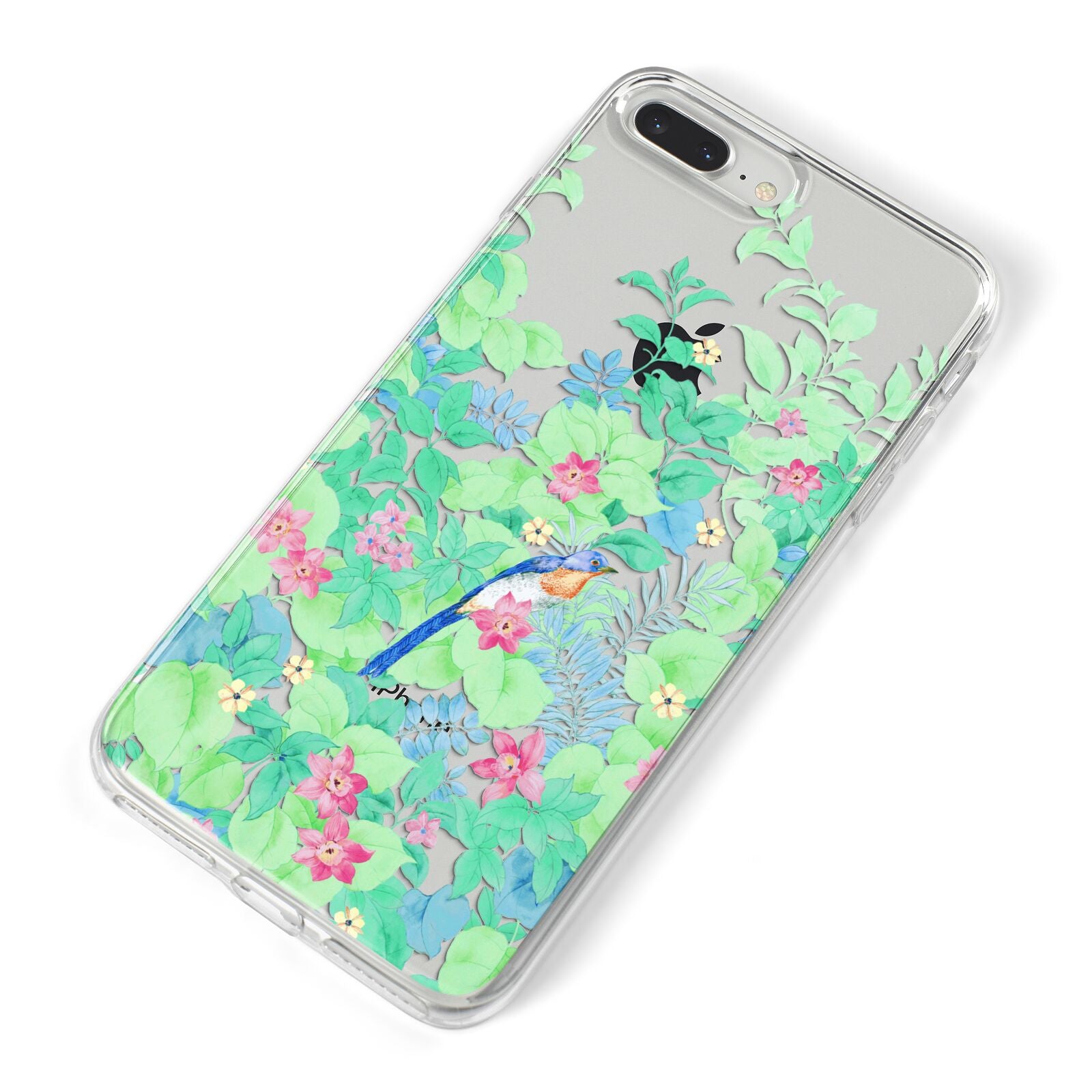 Watercolour Floral iPhone 8 Plus Bumper Case on Silver iPhone Alternative Image