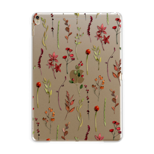 Watercolour Flowers and Foliage Apple iPad Gold Case