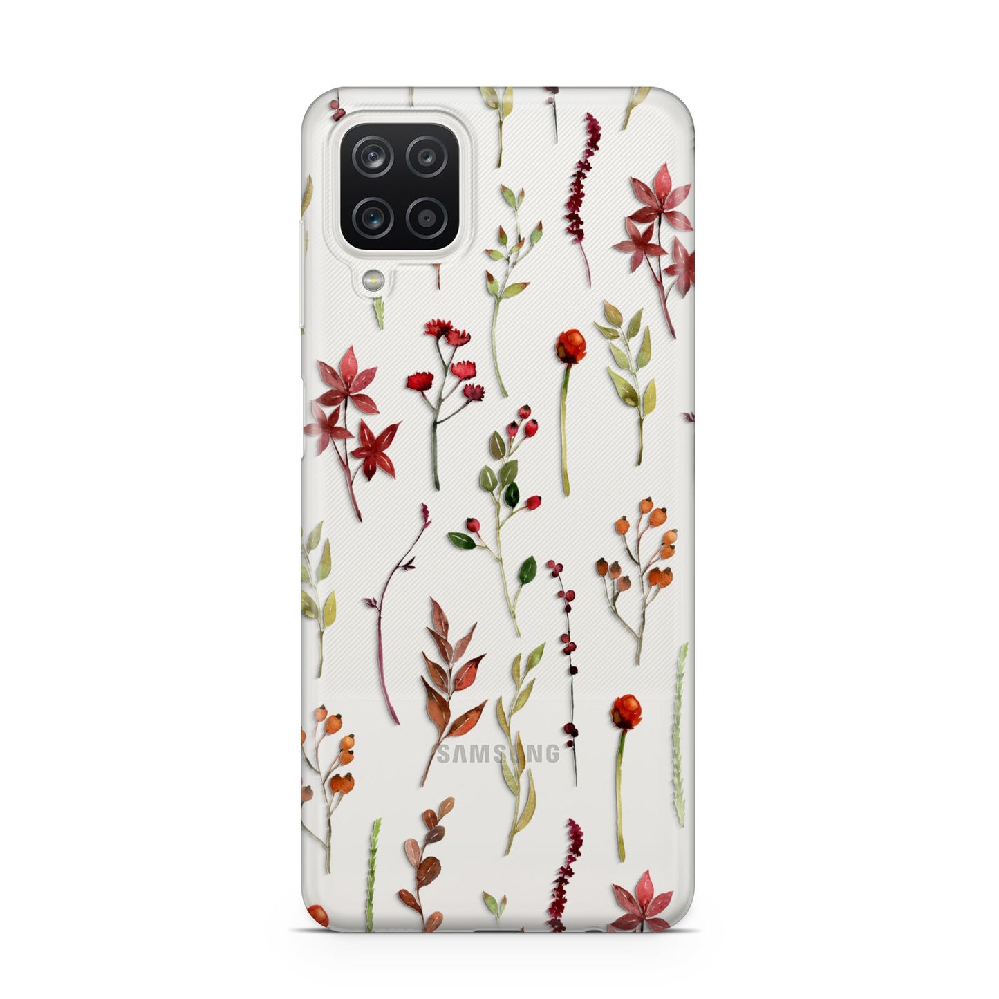 Watercolour Flowers and Foliage Samsung A12 Case