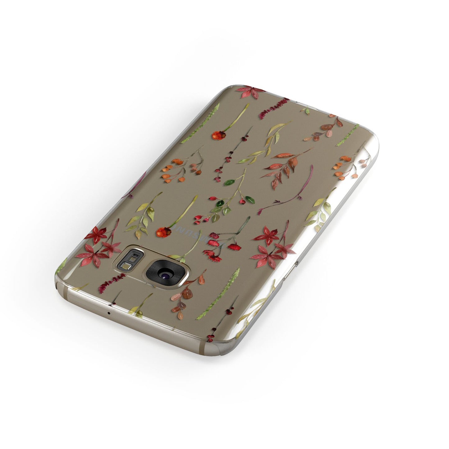 Watercolour Flowers and Foliage Samsung Galaxy Case Front Close Up