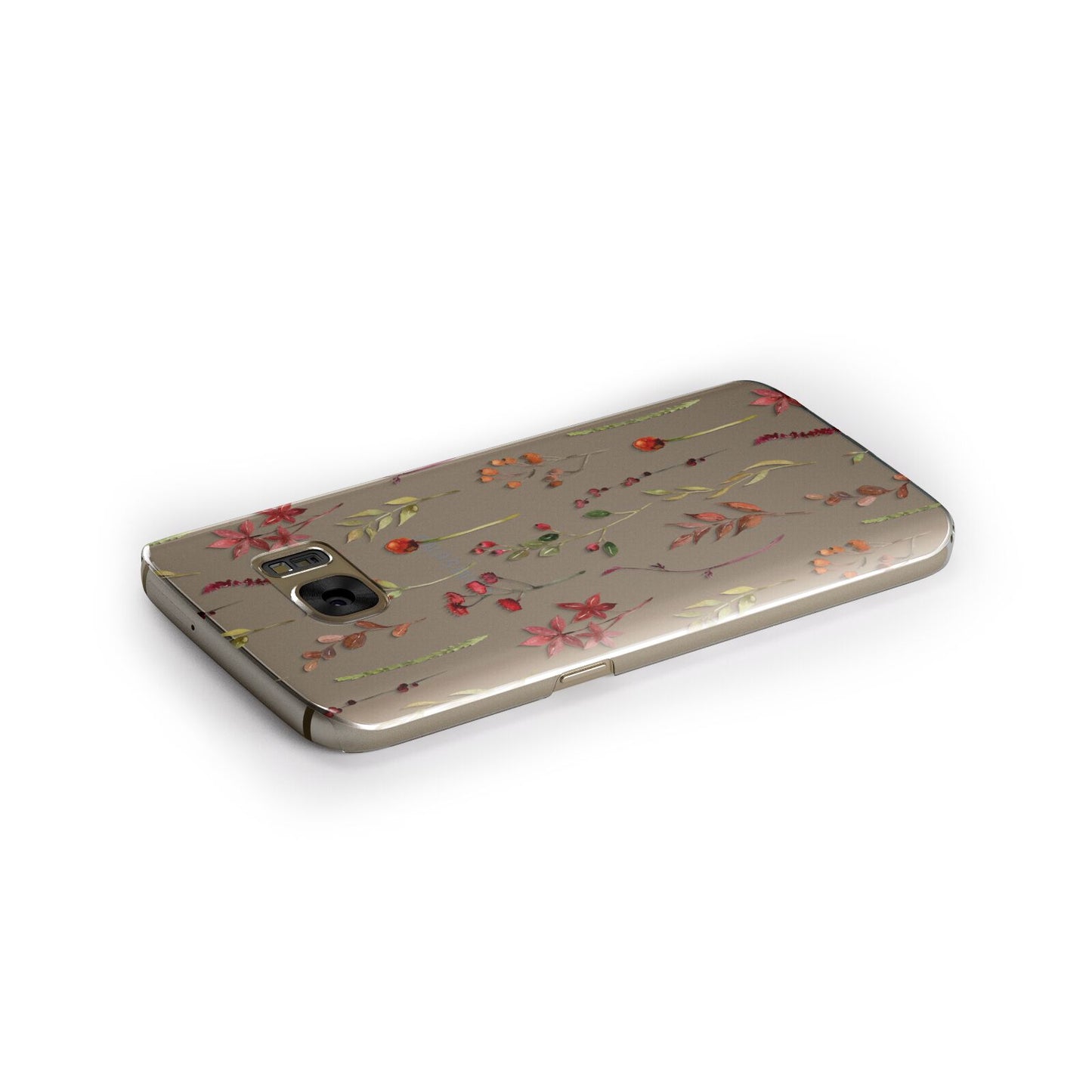 Watercolour Flowers and Foliage Samsung Galaxy Case Side Close Up