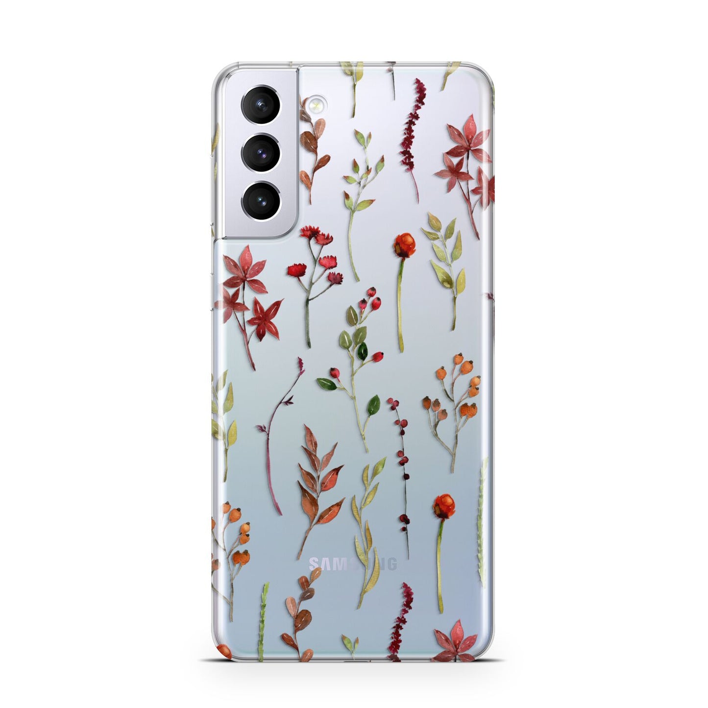 Watercolour Flowers and Foliage Samsung S21 Plus Case